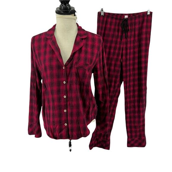 Victoria’s Secret Shimmer Flannel Long PJ Set Small - Picture 14 of 14